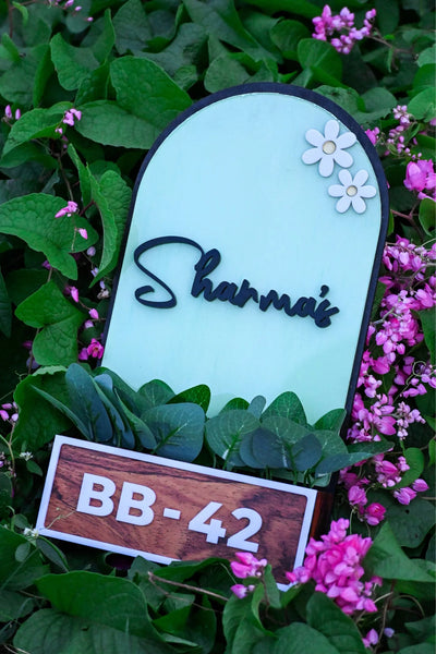 House Name Planter Lavender & Aqua Green And Maroon