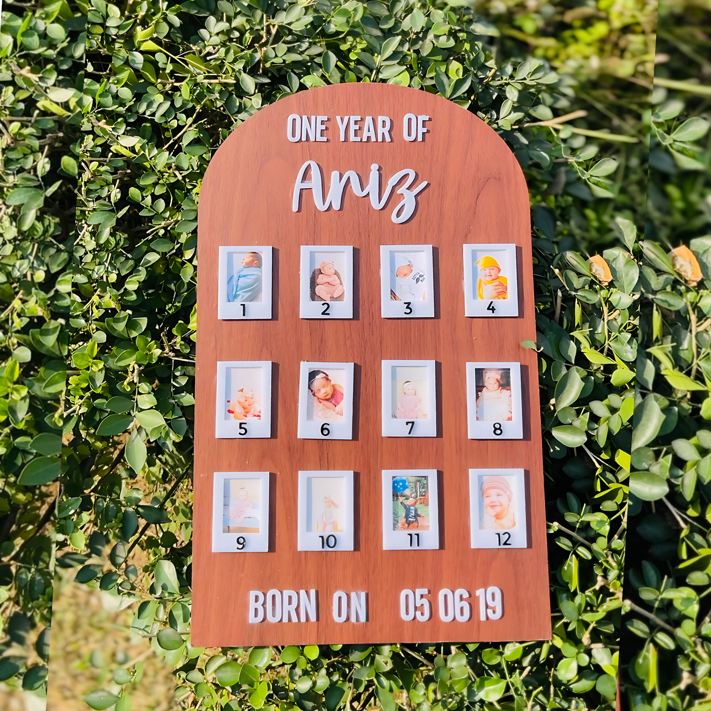 12 Month Photo Frame - Baby Birthday Gift