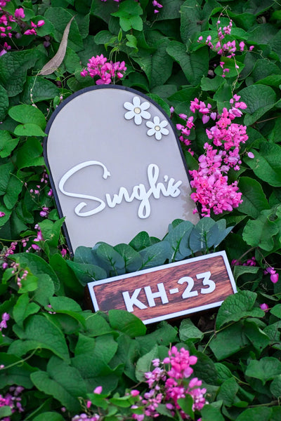 House Name Planter Lavender & Aqua Green And Maroon