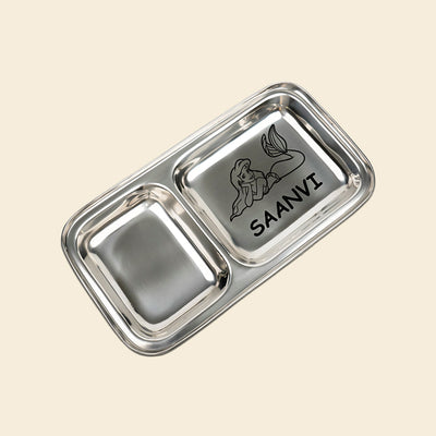 Your Gift Studio Personalized 2 Sectioned Vada Pav Plate