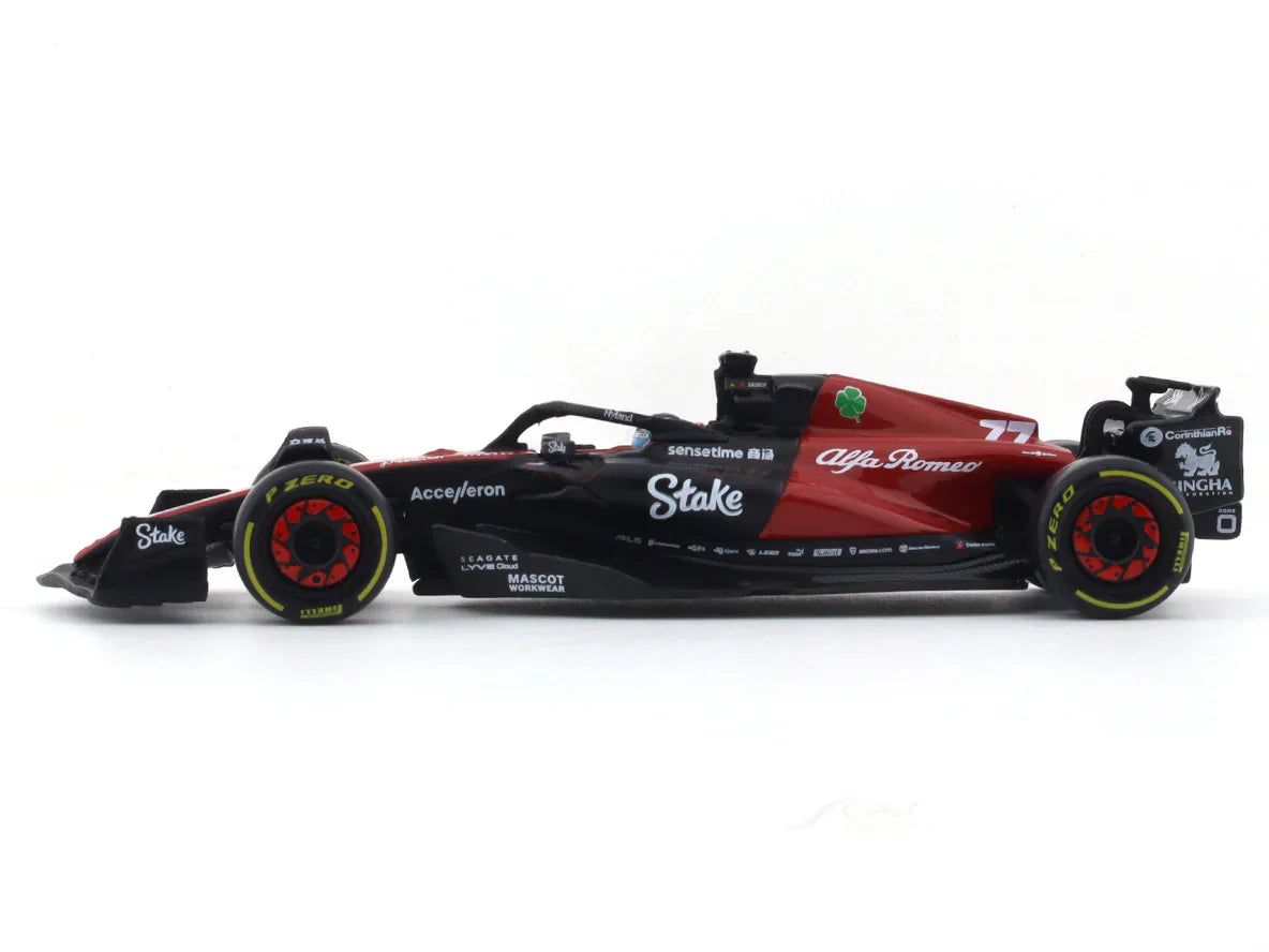 Bburago - 1/43 Scale Model 2023 Alfa-Romeo C43 Stake team Valterri Bottas Formula 1