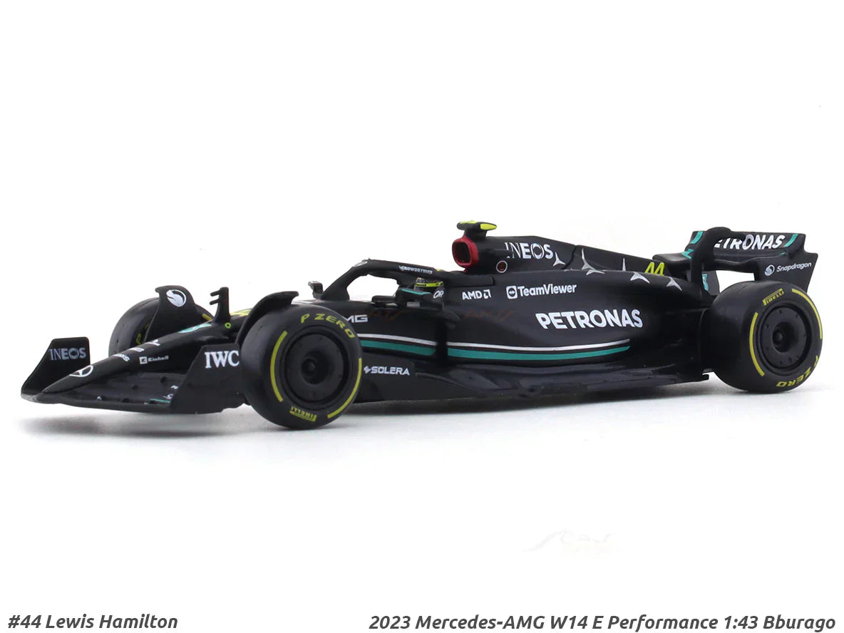 Bburago - 1/43 Scale Model 2023 Mercedes-AMG W14 E Performance #44 Lewis Hamilton