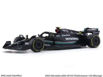 Bburago - 1/43 Scale Model 2023 Mercedes-AMG W14 E Performance #44 Lewis Hamilton