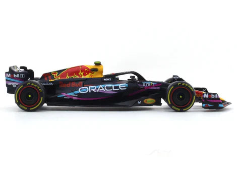 Bburago - 1/43 Scale Model - RedBull racing RB19 2023 Sergio Perez Miami GP Formula 1 Diecast Car Model