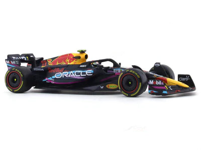 Bburago - 1/43 Scale Model - RedBull racing RB19 2023 Sergio Perez Miami GP Formula 1 Diecast Car Model