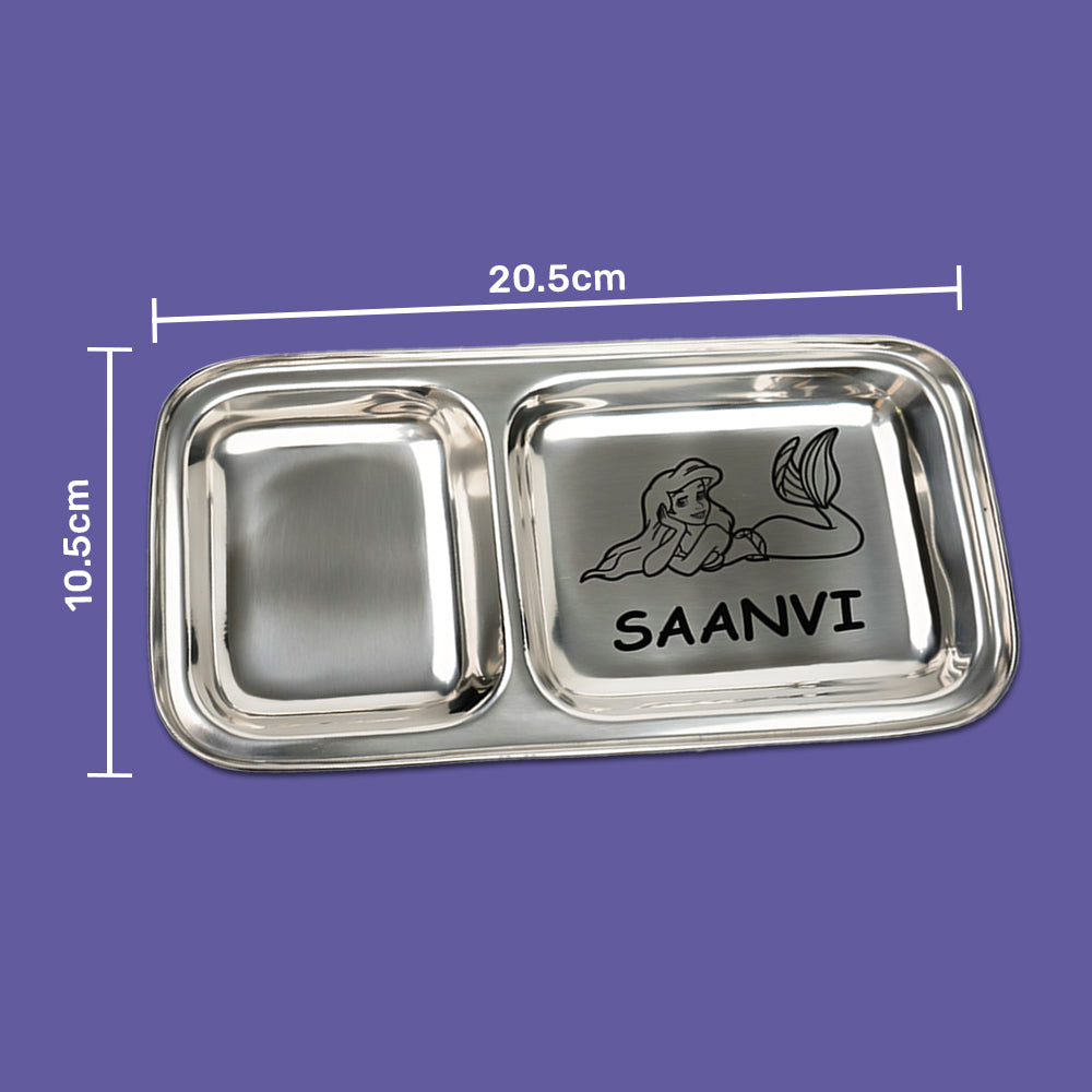 Your Gift Studio Personalized 2 Sectioned Vada Pav Plate
