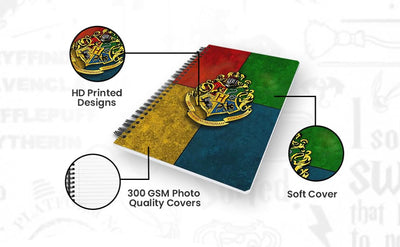 Harry Potter House Crest A5 Spiral Notebook