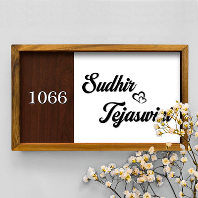 3d Modern Name Plate With Frame