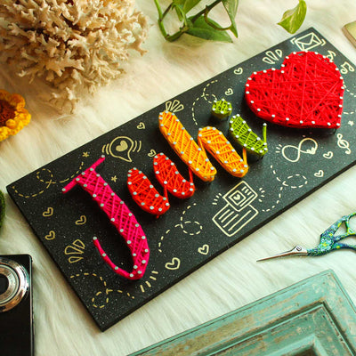 Personalized String Art Name Plate