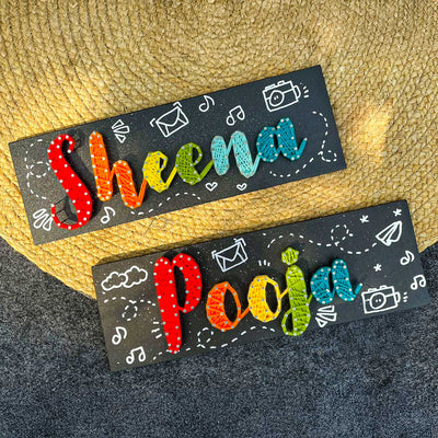 Personalized String Art Name Plate