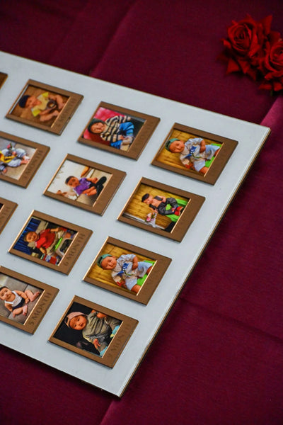 Custom Baby's First Year Photo Display | Modern Arch Monthly Milestone Board