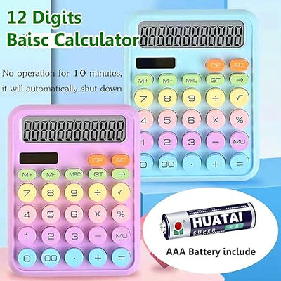 Dexin BST DX-818 Electronic Calculator - 12 Digits with Large LCD - Works on Battery as well as Solar Power