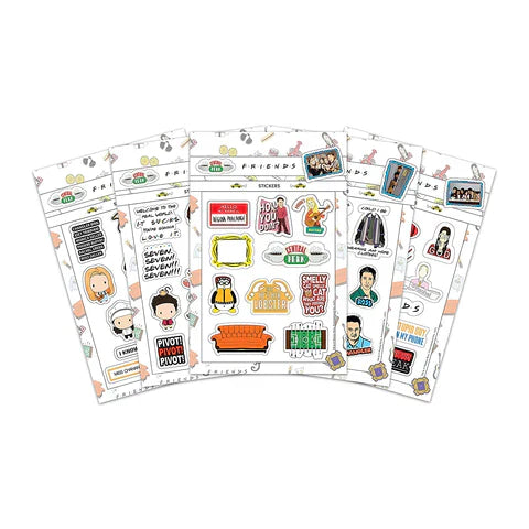 Friends Tv Series - Set Of 5 Vinyl Sticker Sheets