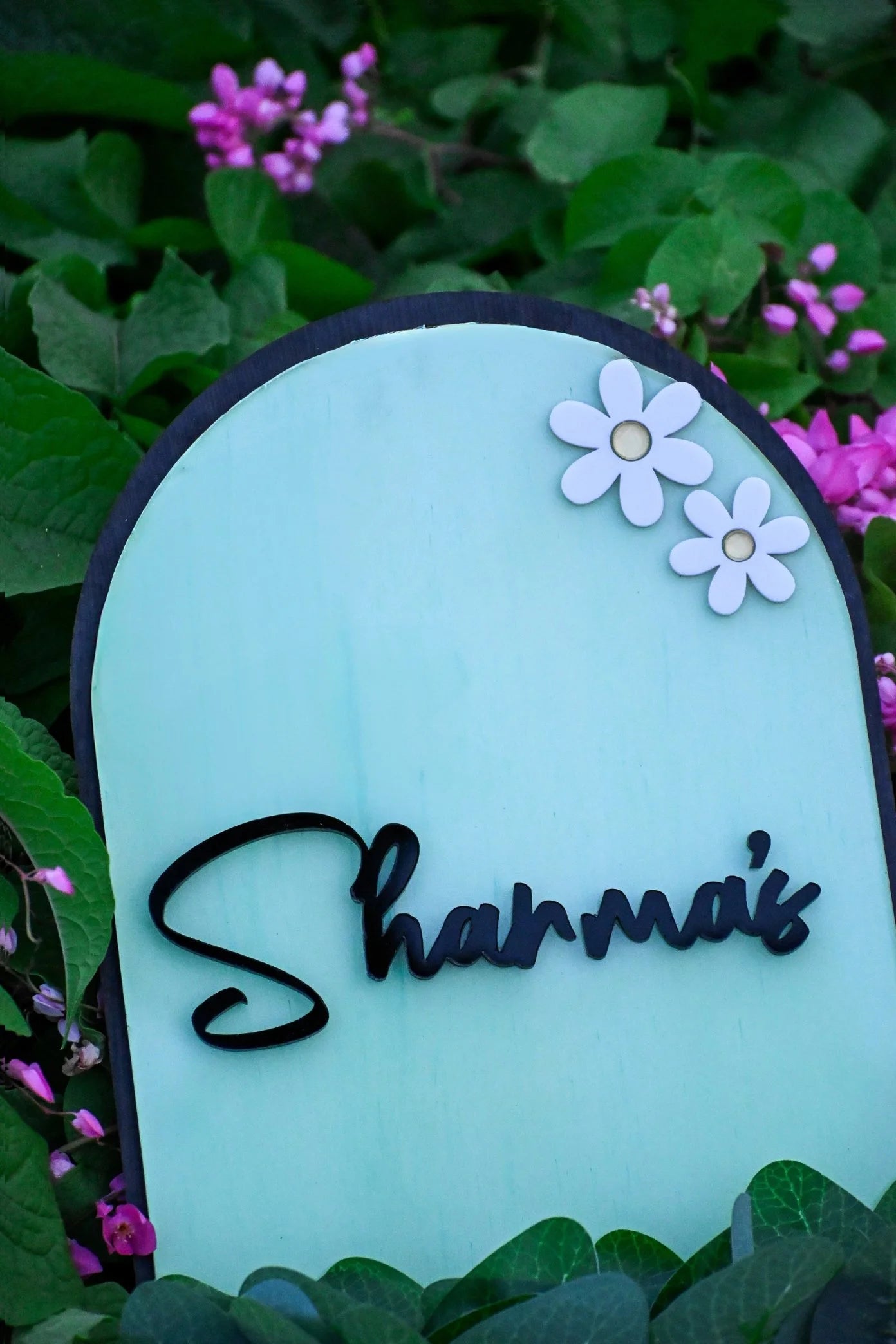 House Name Planter Lavender & Aqua Green And Maroon