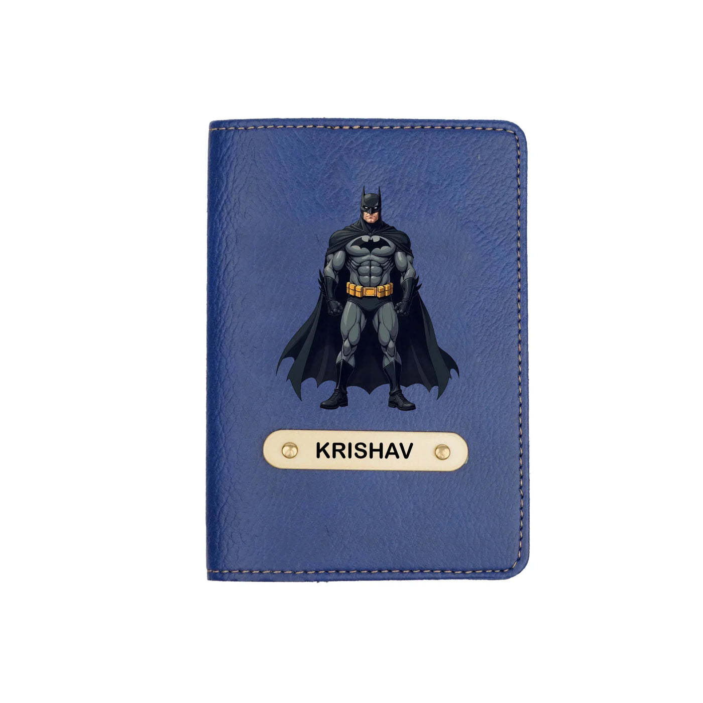 Batman 2 Print Personalised Nexon Passport Cover - Royal Blue