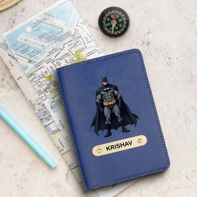 Batman 2 Print Personalised Nexon Passport Cover - Royal Blue