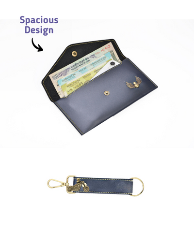 Default Charm Lady Wallet and Keychain - Blue