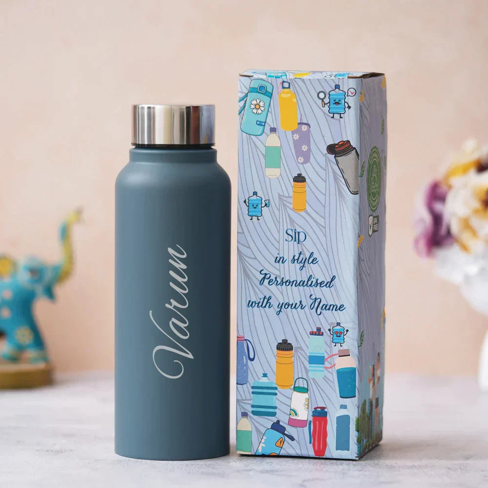 Customized Perfect Water Bottle and Eyewear Case - Wine