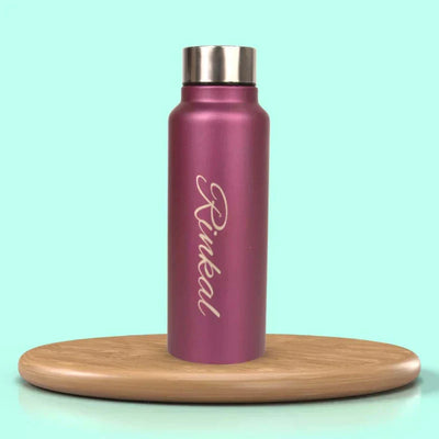 Personalized Perfect Unisex Money Clip and Classy Water Bottle - Tan