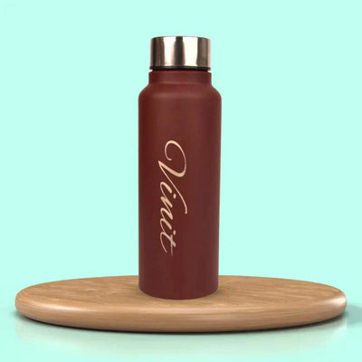 Customized Perfect Water Bottle and Eyewear Case - Brown