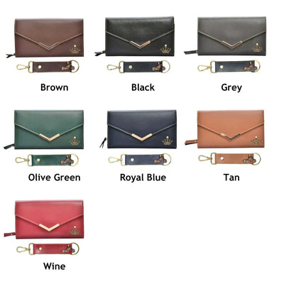 Default Charm Lady Wallet and Keychain - Grey