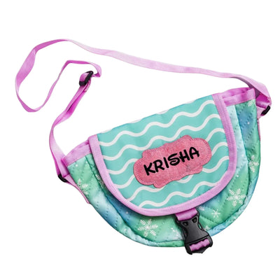 Your Gift Studio Frozen Print Kids Customised Sling Bag (Green)