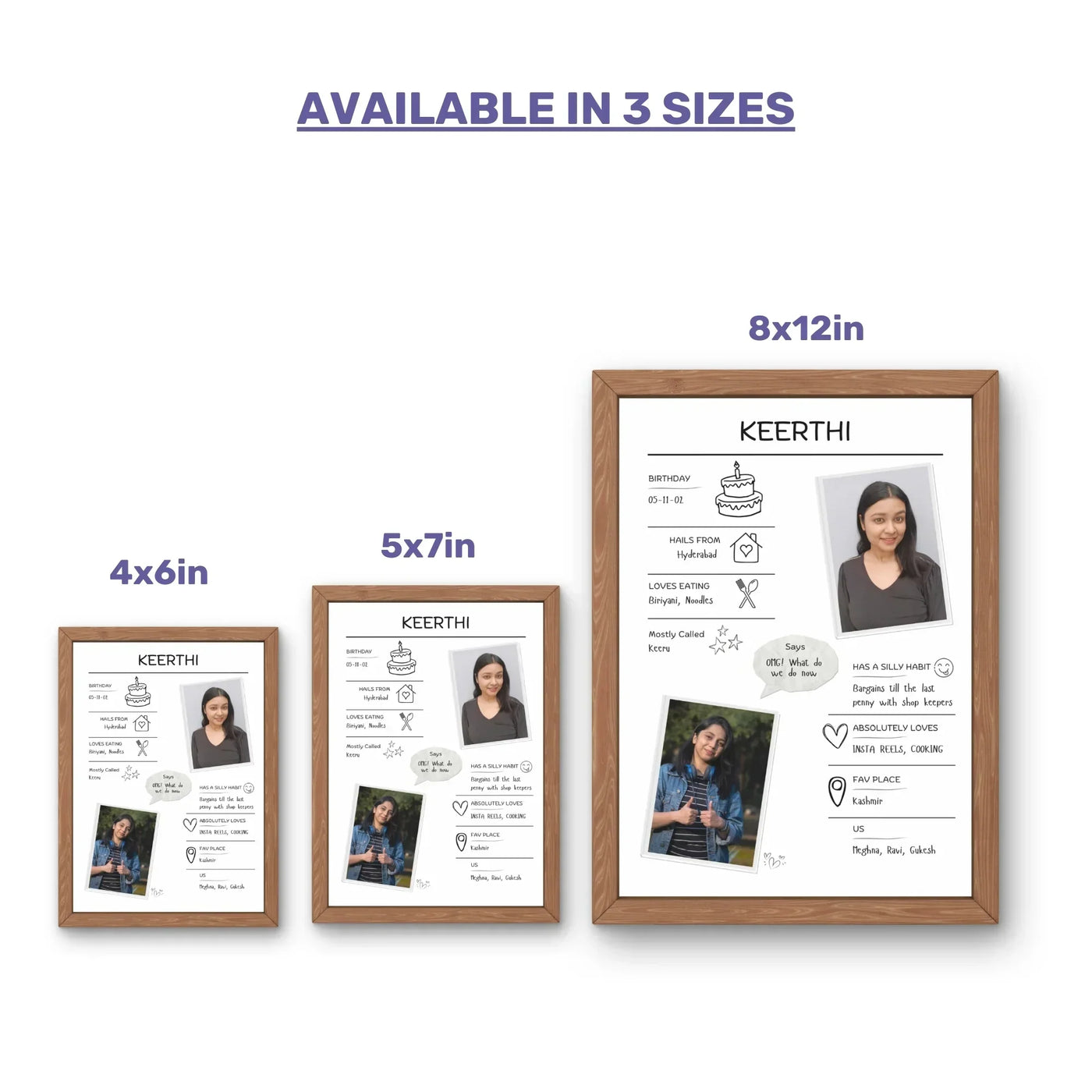 Your Gift Studio All About You Personalised Frame