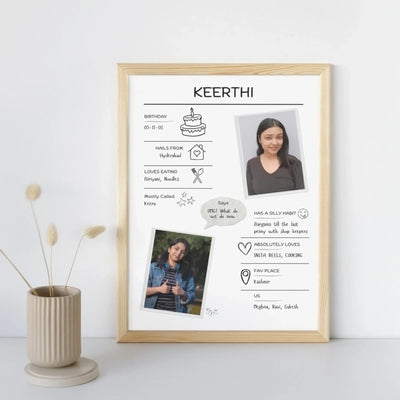 Your Gift Studio All About You Personalised Frame