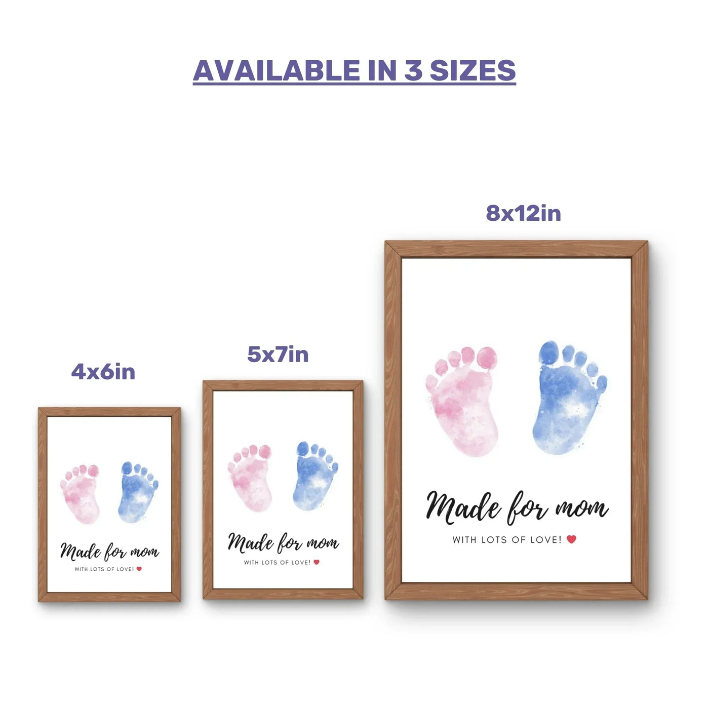 Your Gift Studio Baby Footprint & Handprint Personalised Frame