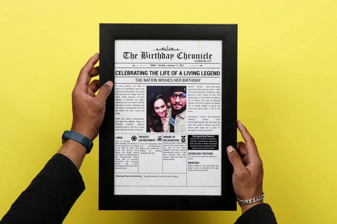 Your Gift Studio Birthday Chronicle Personalised Frame