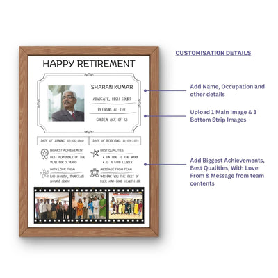 Your Gift Studio Personalised Retirement Memories Frame