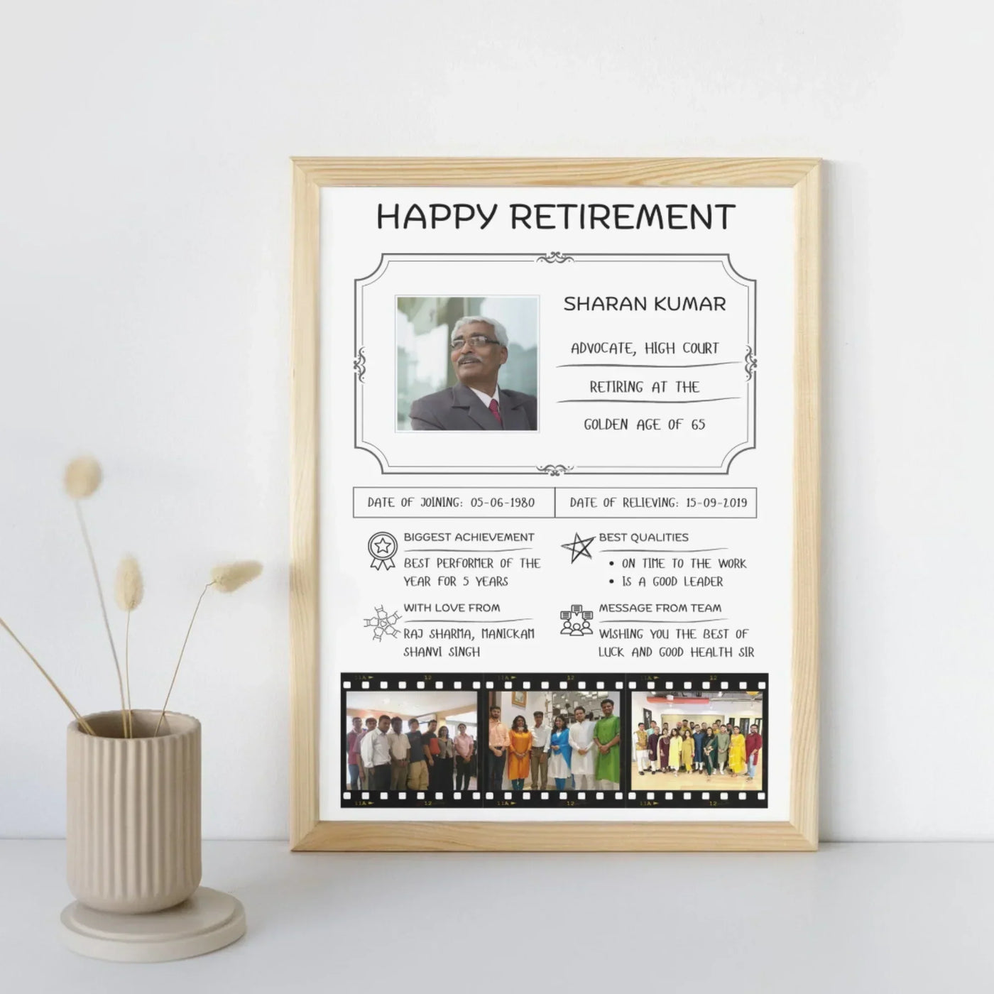 Your Gift Studio Personalised Retirement Memories Frame