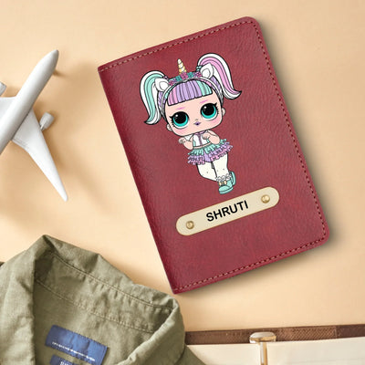 Lol Pop Print Personalised Nexon Passport Cover - Maroon