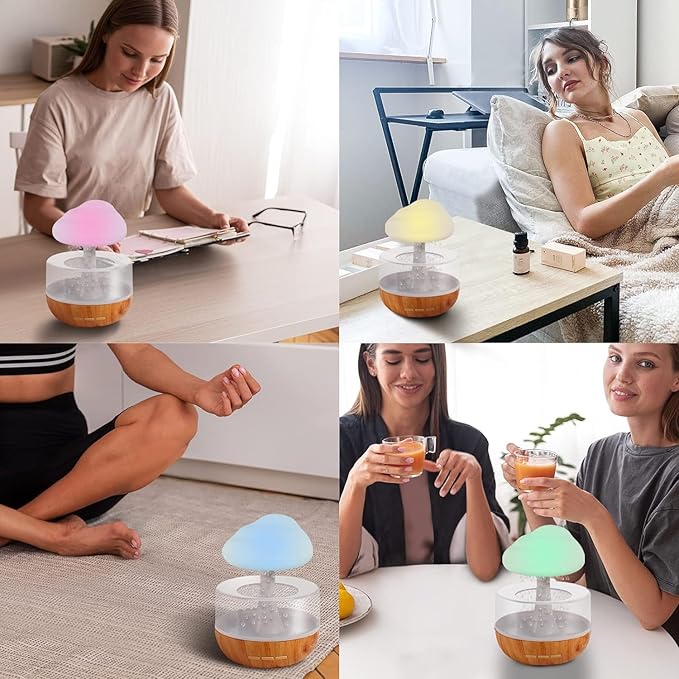 Rain Cloud Humidifier LED Lamp With Raindrop Sound