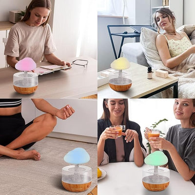 Rain Cloud Humidifier LED Lamp With Raindrop Sound