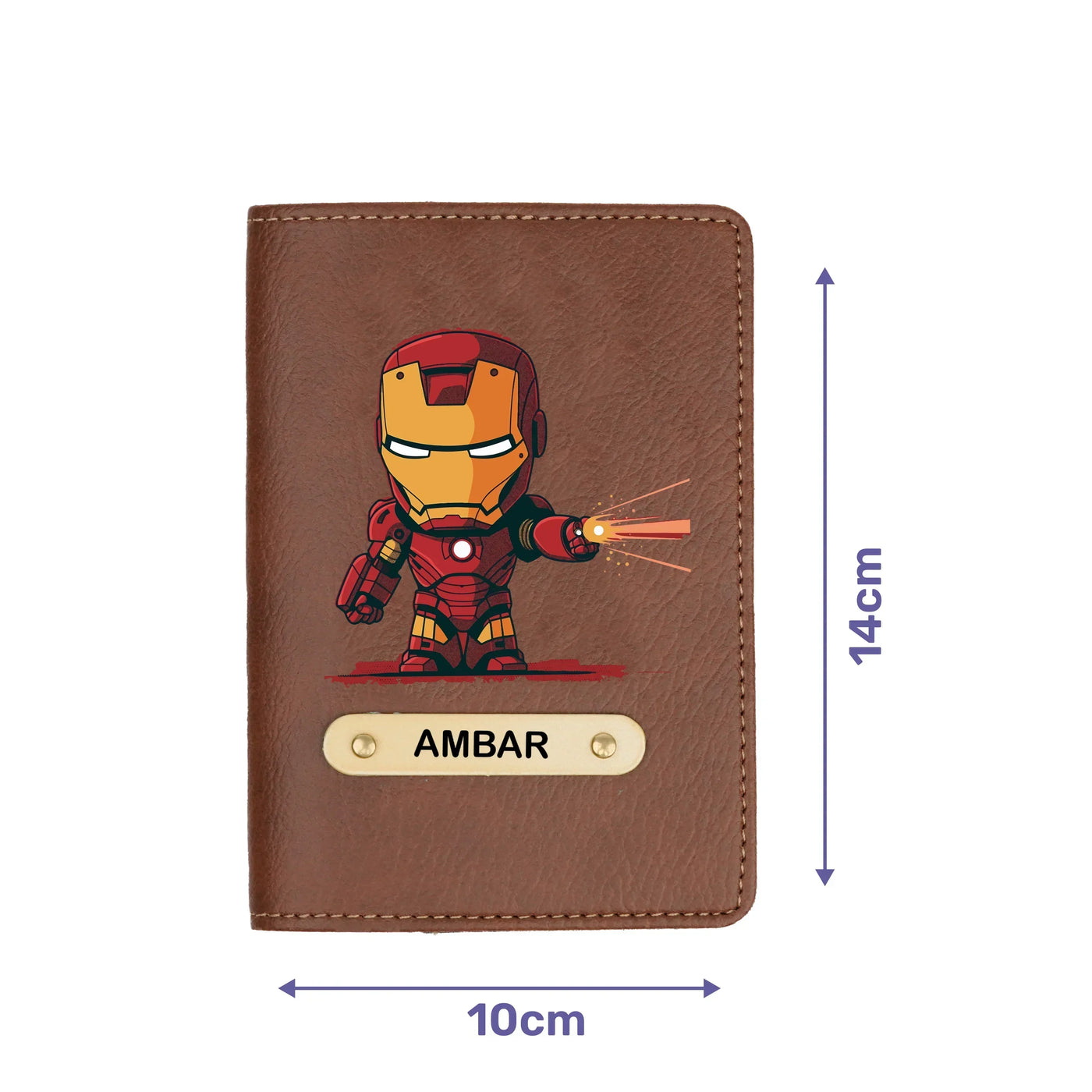 Iron Man 2 Print Personalised Nexon Passport Cover - Brown