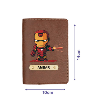 Iron Man 2 Print Personalised Nexon Passport Cover - Brown