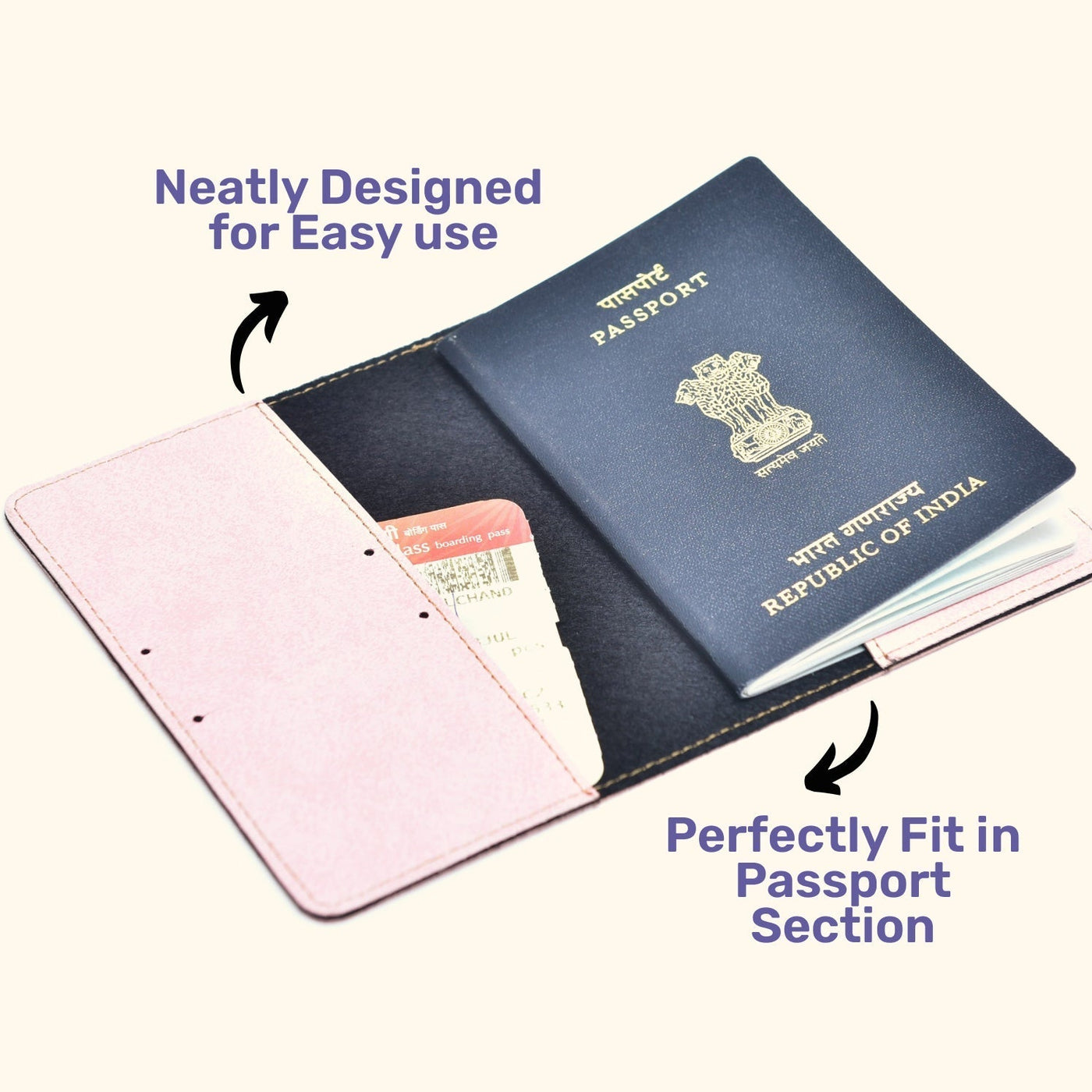 Space Print Personalised Nexon Passport Cover - Pink