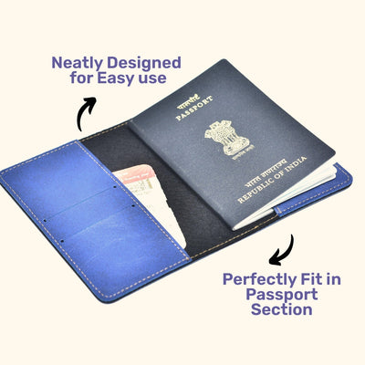 Travel Print Personalised Nexon Passport Cover 6 - Blue
