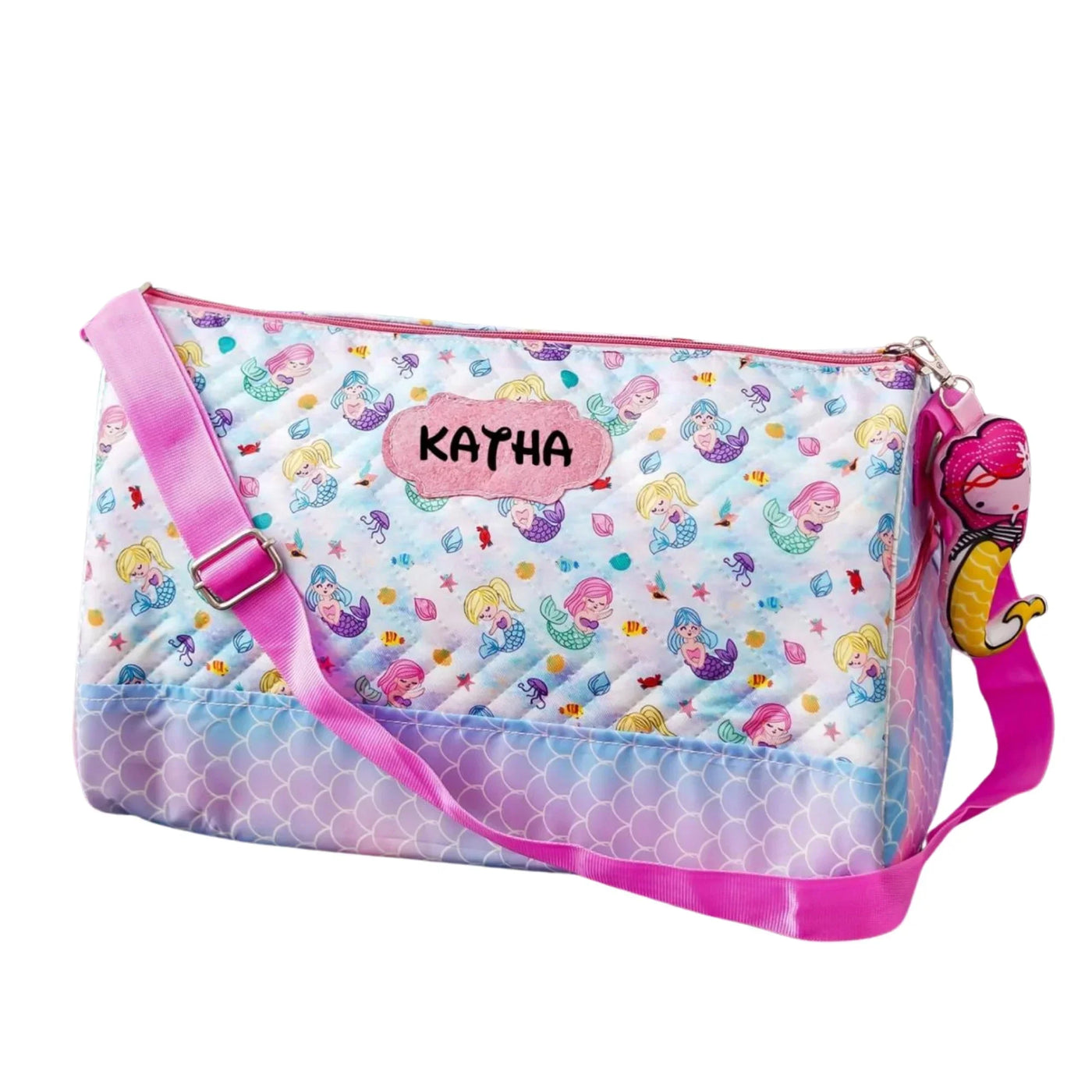 Your Gift Studio Mermaid Print Kids Customised Duffle Bag