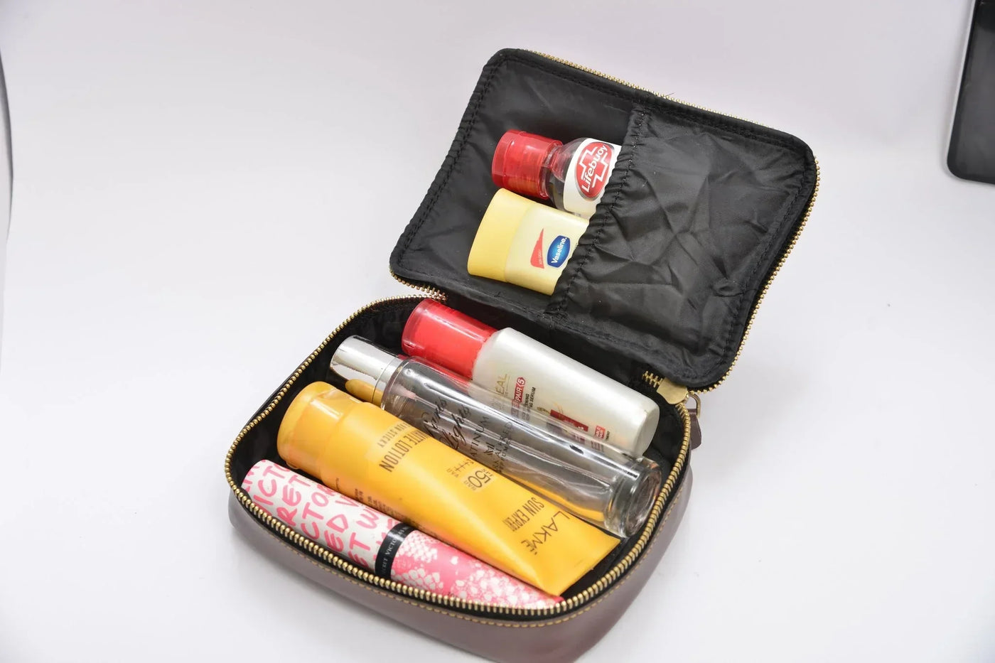 Personalized Mini make up kit + Sling bag - Brown