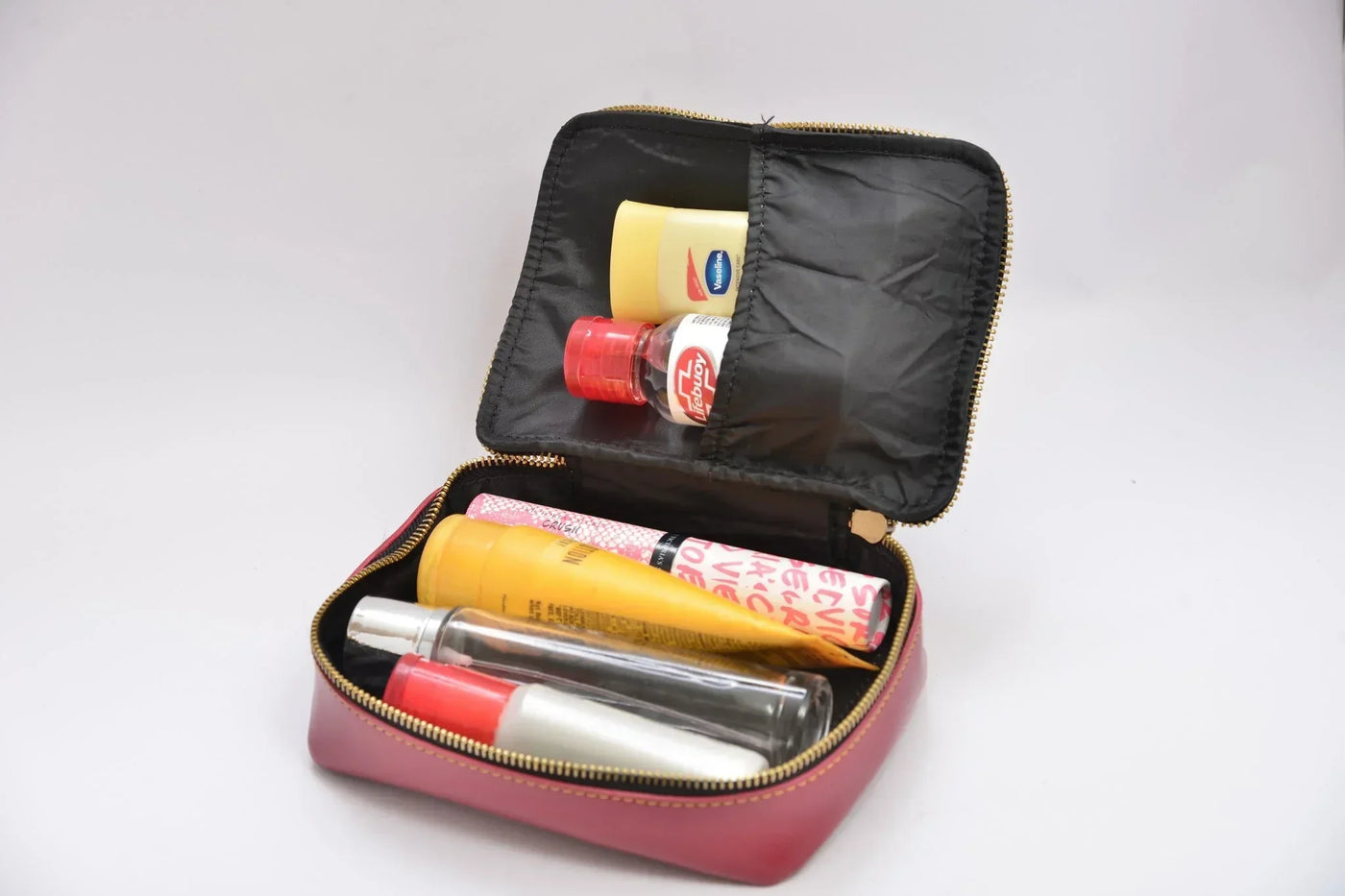 Personalized Mini make up kit + Sling bag - Wine