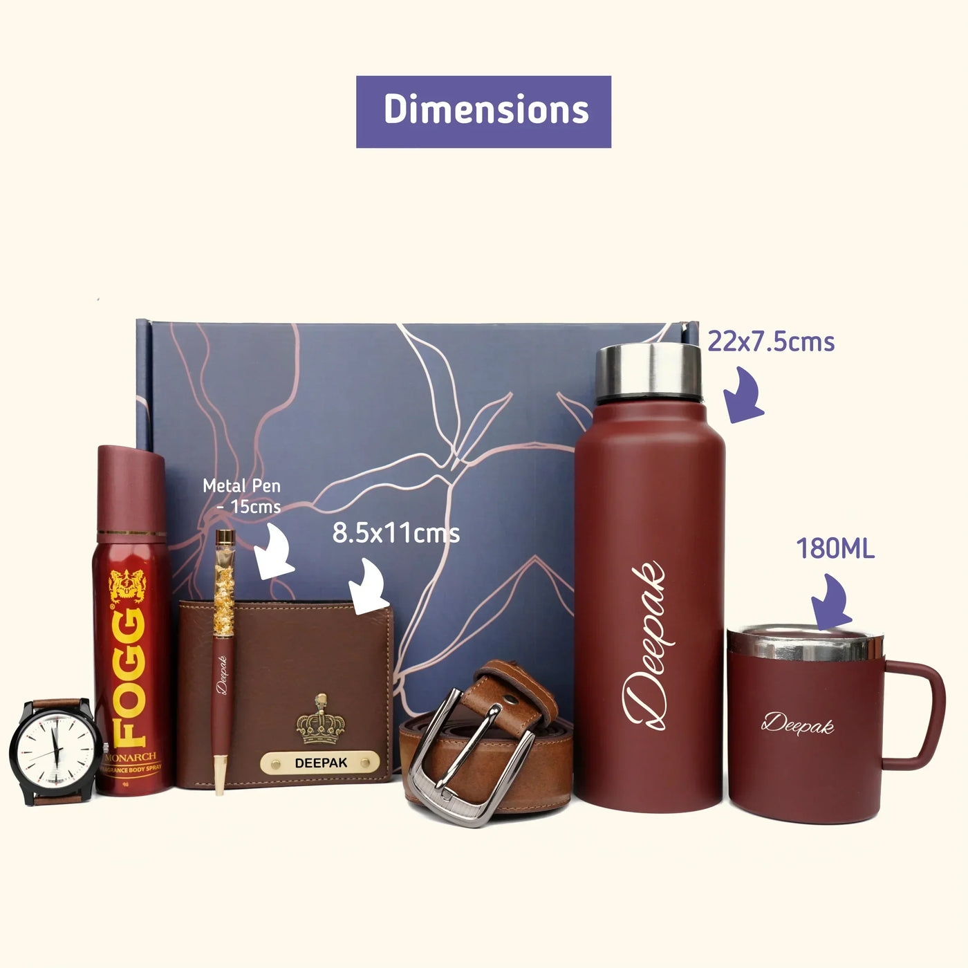 Personalised Brother (Bhai) Combo 8.0 - Brown