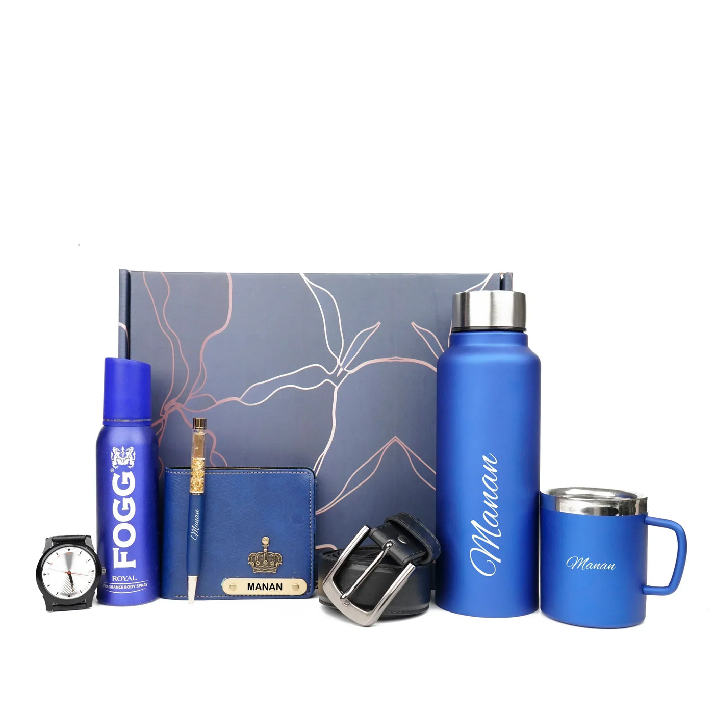 Personalised Brother (Bhai) Combo 8.0 - Royal Blue