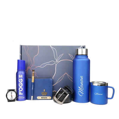 Personalised Brother (Bhai) Combo 8.0 - Royal Blue