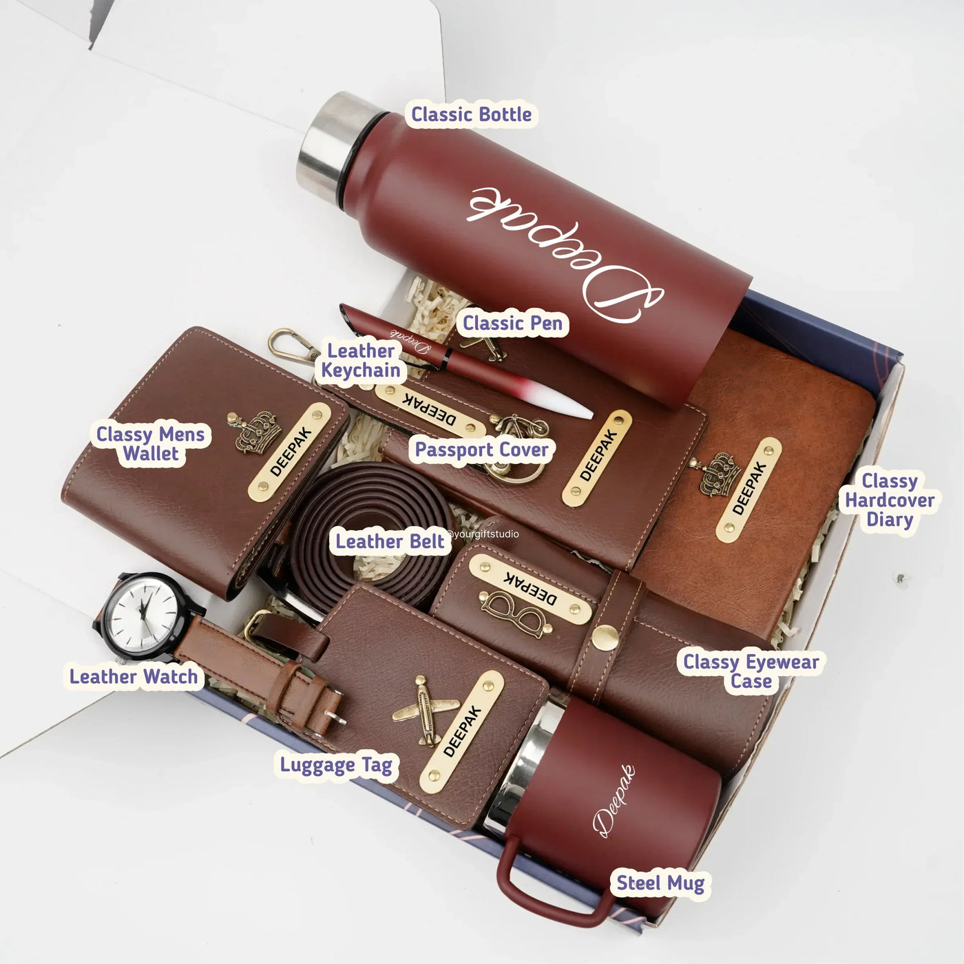 Personalised Brother (Bhai) Combo 9.0 - Brown