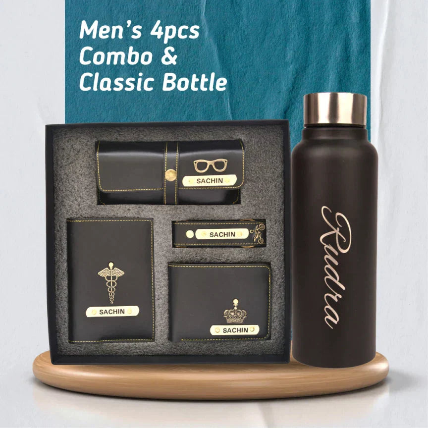 Customized Perfect Men's & Boys Combo - Black