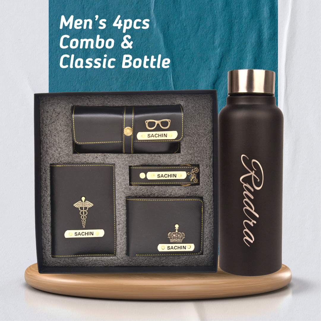 Customized Perfect Men's & Boys Combo - Black