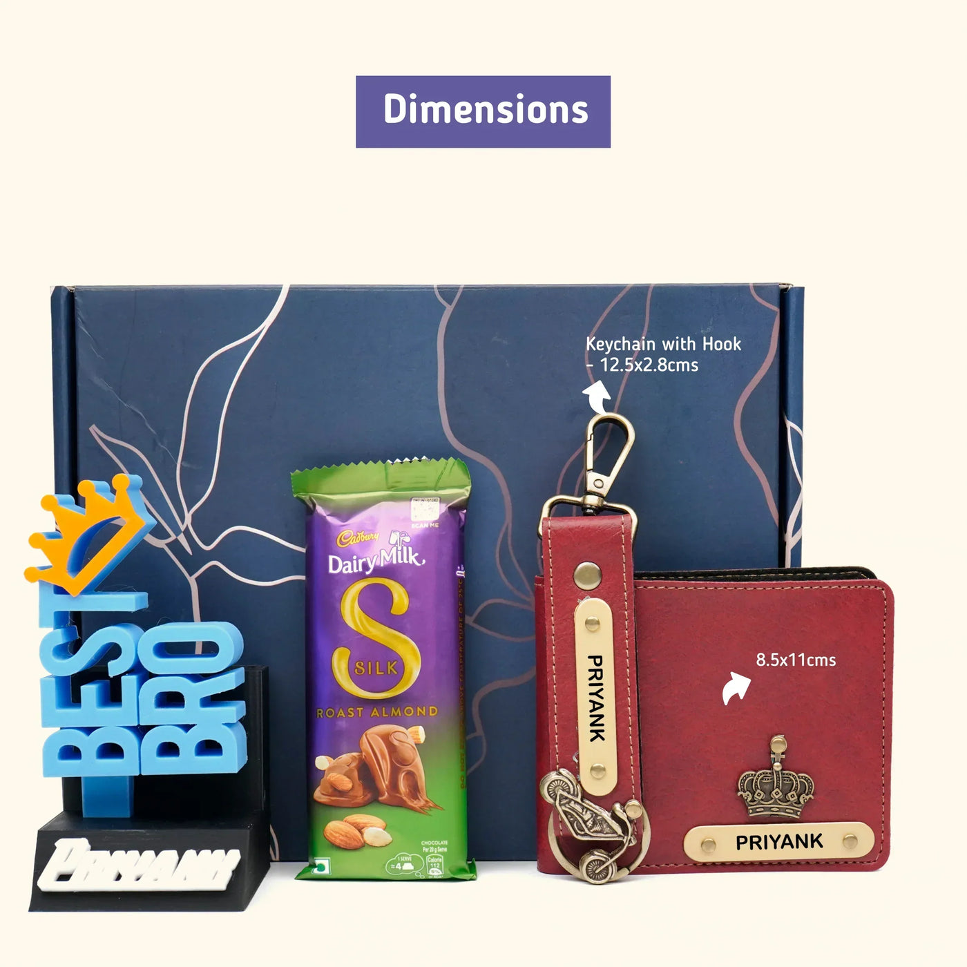 Personalised Brother (Bhai) Combo 7.0 - Maroon