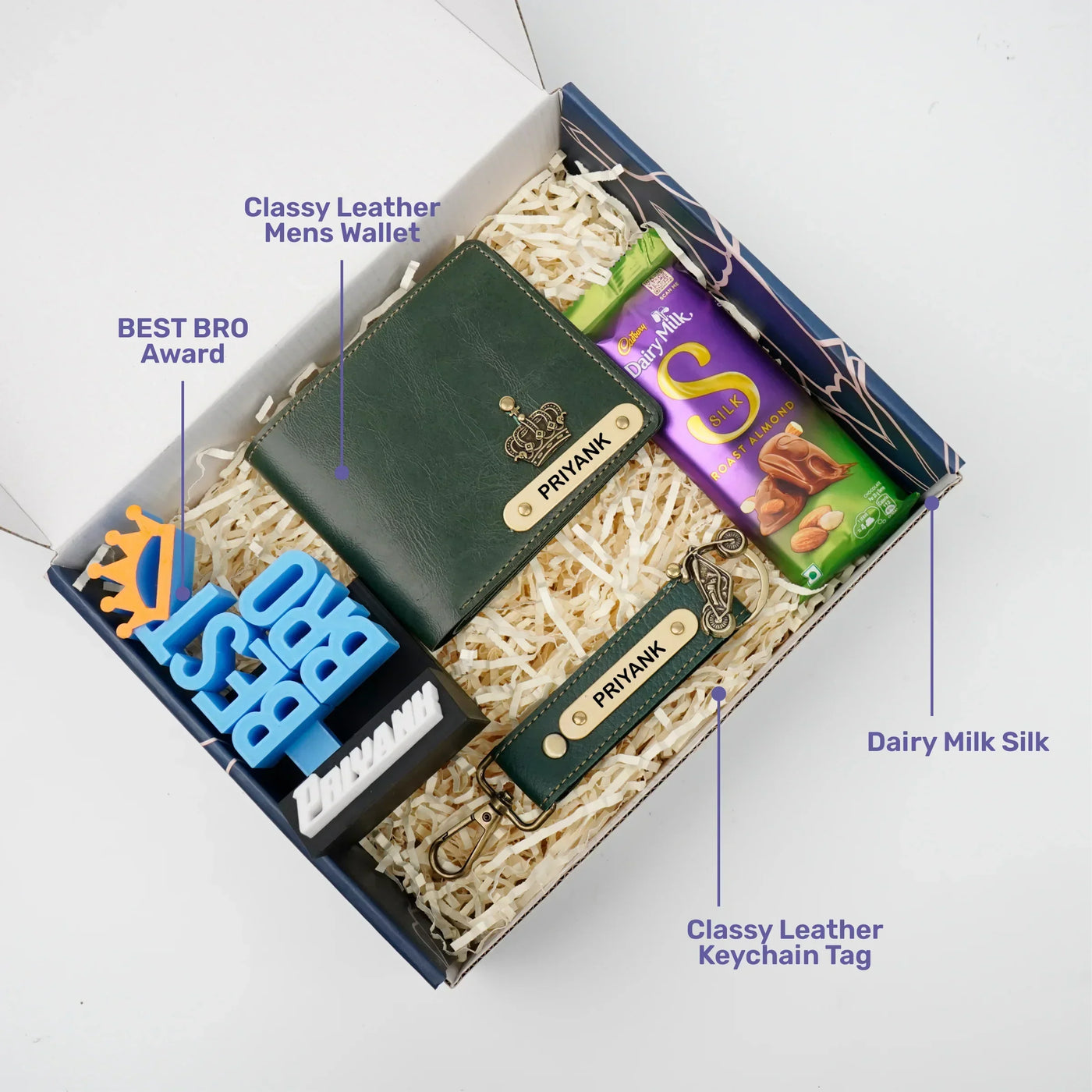 Personalised Brother (Bhai) Combo 7.0 - Olive Green